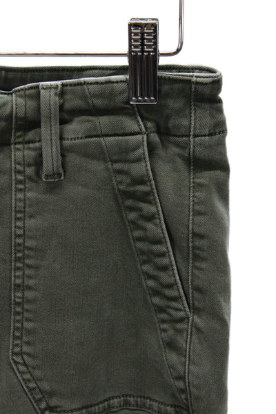 Paige Womens Jogger Pants Green Cotton Solid Size 26