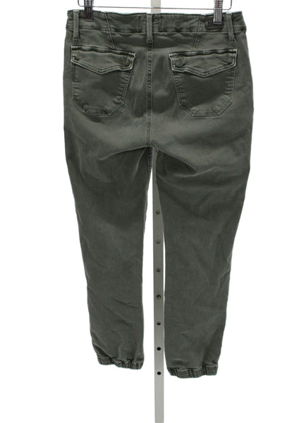 Paige Womens Jogger Pants Green Cotton Solid Size 26
