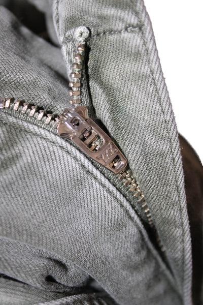 Paige Womens Jogger Pants Green Cotton Solid Size 26