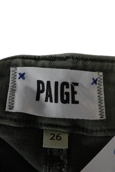 Paige Womens Jogger Pants Green Cotton Solid Size 26