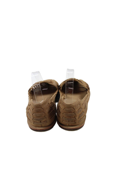 Nisolo Women's Braided Slip-On Flat Shoes Brown Size 10