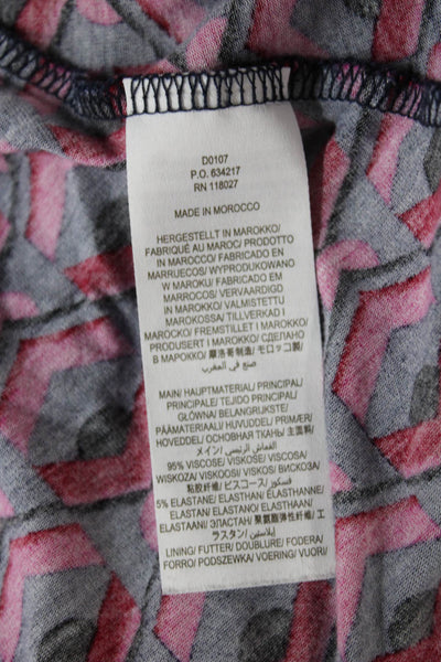 Boden Womens Fit & Flare Dress Pink V-Neck Long Sleeve Viscose Size 4P