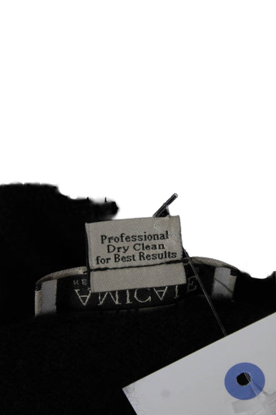 Amicale Women Black 100% Cashmere Pullover Sweater Crew Neck Size L