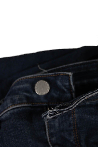 L Agence Women High Rise Skinny Jeans Blue Cotton Button Closure Size 29