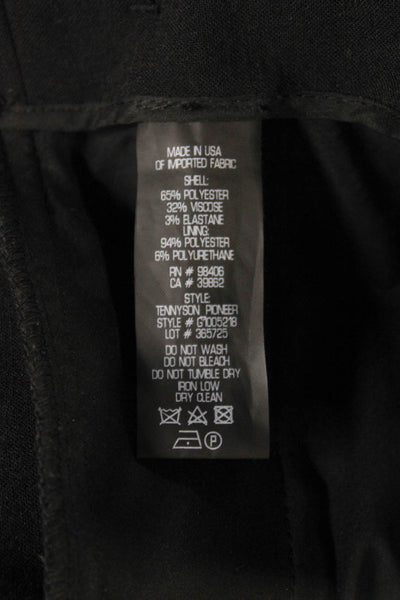 Theory Womens Dress Pants Black Polyester Zip Size 0
