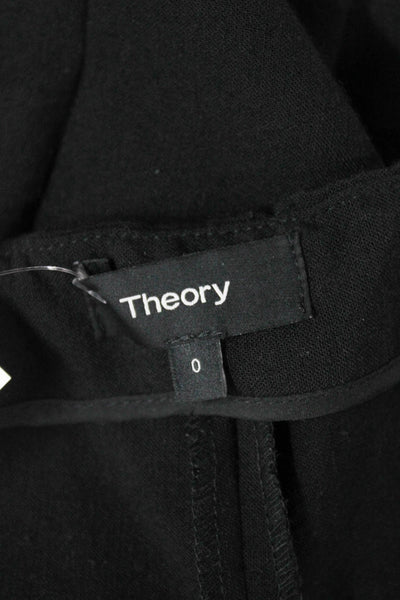 Theory Womens Dress Pants Black Polyester Zip Size 0