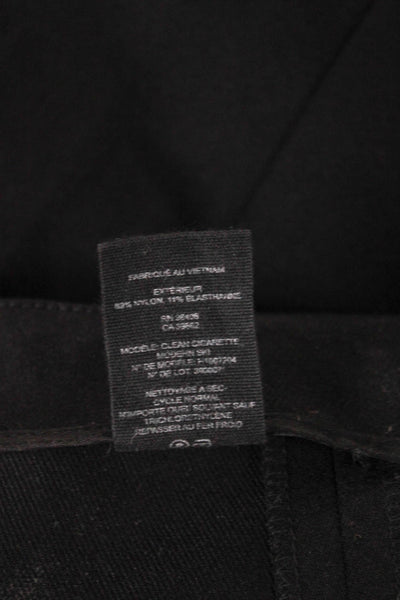 Theory Women Snow Pants Black Nylon Button Inseam 30 Size 00