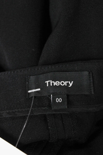 Theory Women Snow Pants Black Nylon Button Inseam 30 Size 00