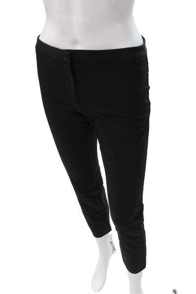 Theory Womens Ankle Pants Black Polyester Blend Zip Size 0