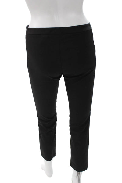 Theory Womens Ankle Pants Black Polyester Blend Zip Size 0