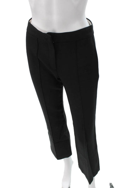 Theory Womens Dress Pants Black Polyester Button Size 0