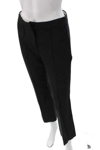 Theory Womens Dress Pants Black Polyester Button Size 0