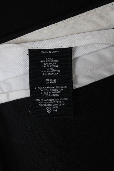 Theory Womens Dress Pants Black Polyester Button Size 0