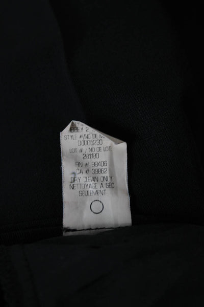 Theory Womens Ankle Pants Black Polyester Blend Solid Inseam 28 Size 0