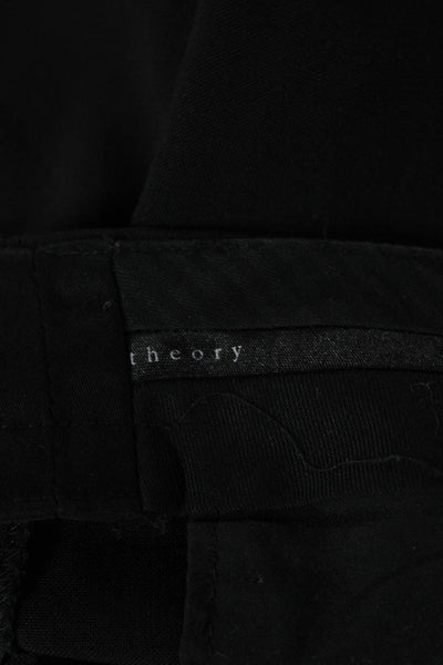 Theory Womens Ankle Pants Black Polyester Blend Solid Inseam 28 Size 0