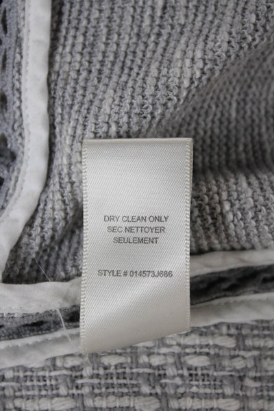 Rebecca Taylor Womens Gray Tweed Basic Jacket Zip Long Sleeve Size 0