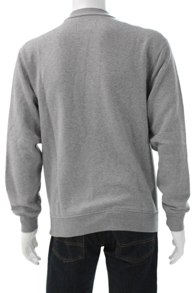 Air Jordan Mens Gray Plaid Crewneck Pullover Sweatshirt Size S