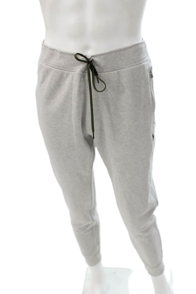 Polo Ralph Lauren Mens Jogger Pants Gray Cotton Blend Drawstring Size S
