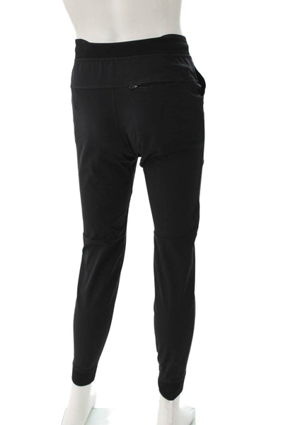 Lululemon Mens Jogger Pants Black Polyester Drawstring Size XS