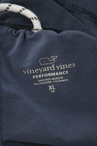 Vineyard Vines Childrens Boys Drawstring Waist Performance Shorts Blue Size 18
