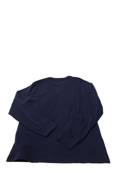 Polo Ralph Lauren Childrens Boys Reindeer Graphic Tee Shirt Navy Blue Size 18-20