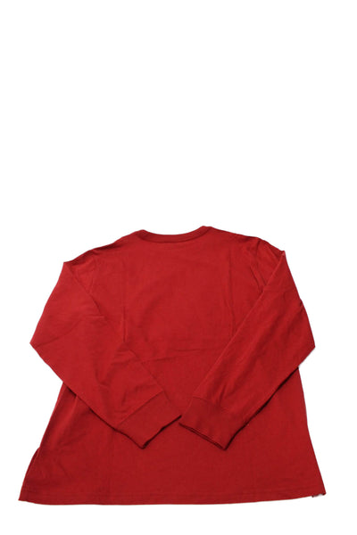 Polo Ralph Lauren Childrens Boys Long Sleeves Tee Shirt Red Cotton Size 18-20