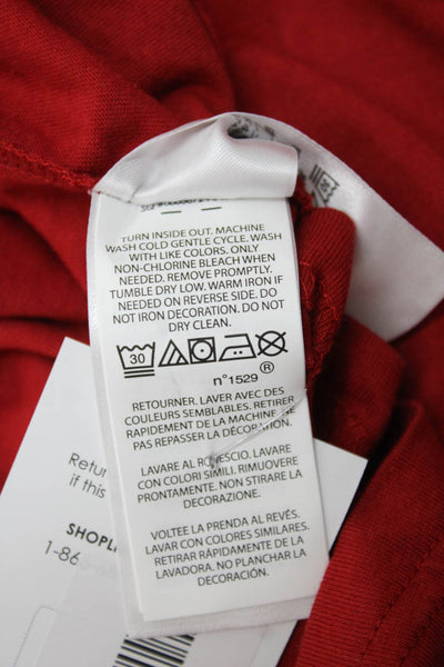 Polo Ralph Lauren Childrens Boys Long Sleeves Tee Shirt Red Cotton Size 18-20