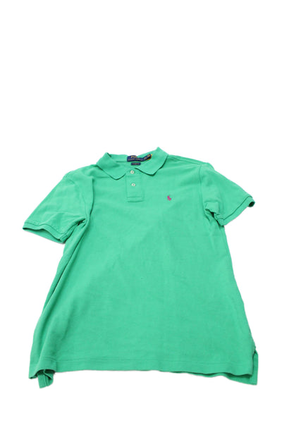 Polo Ralph Lauren Childrens Boys Classic Fit Rugby Shirt Green Size 14-16