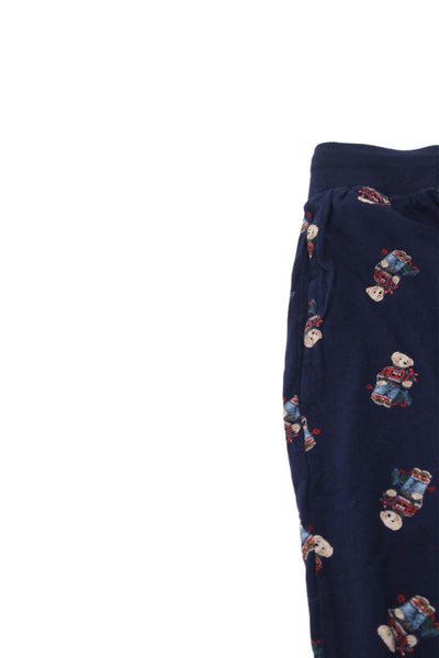 Polo Ralph Lauren Mens Printed Pajama Pants Navy Blue Cotton Size Medium