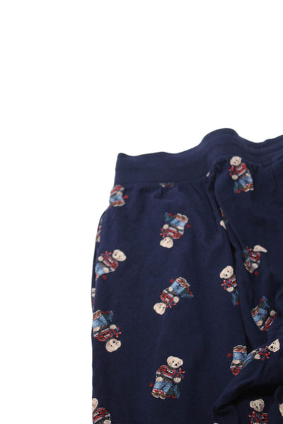 Polo Ralph Lauren Mens Printed Pajama Pants Navy Blue Cotton Size Medium