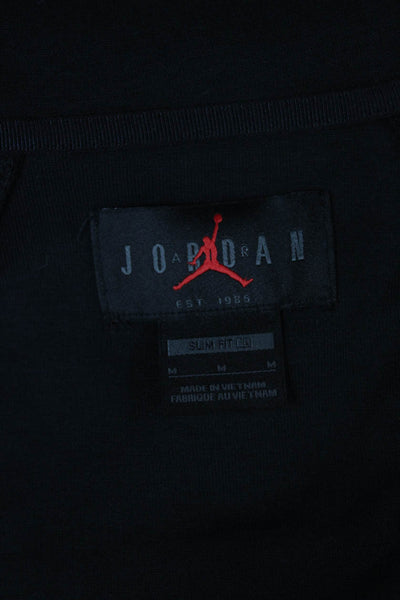 Air Jordan Mens Full Zip Hoodie Black Polyester Size M