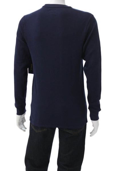 Polo Ralph Lauren Mens Blue Crew Neck Long Sleeve Pajama Top Size M