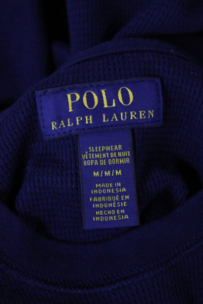 Polo Ralph Lauren Mens Blue Crew Neck Long Sleeve Pajama Top Size M