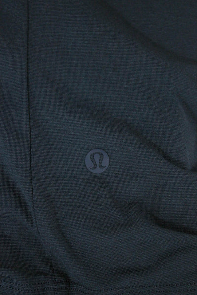 Lululemon Mens Short Sleeves Crew Neck Polo Shirt Navy Blue Size Small