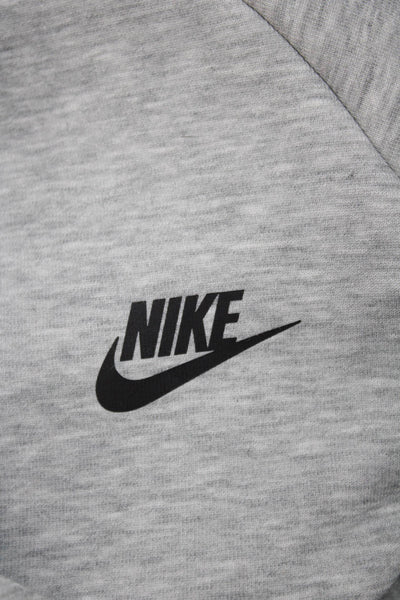Nike Childrens Boys Full Zipper Hoodie Grey Black Size Medium