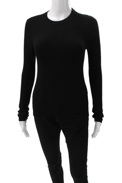We Wore What Womens Black Crew Neck Pullover Sweater Size M