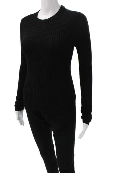 We Wore What Womens Black Crew Neck Pullover Sweater Size M