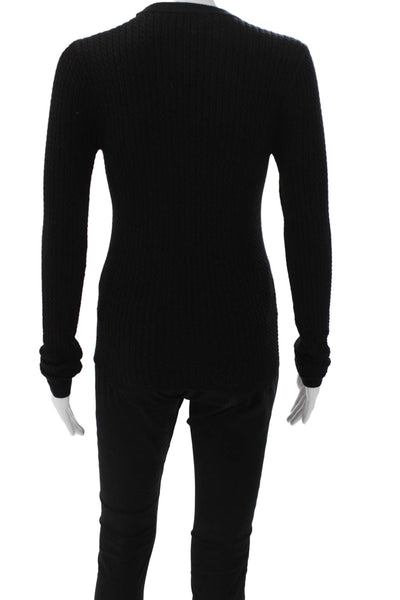 We Wore What Womens Black Crew Neck Pullover Sweater Size M