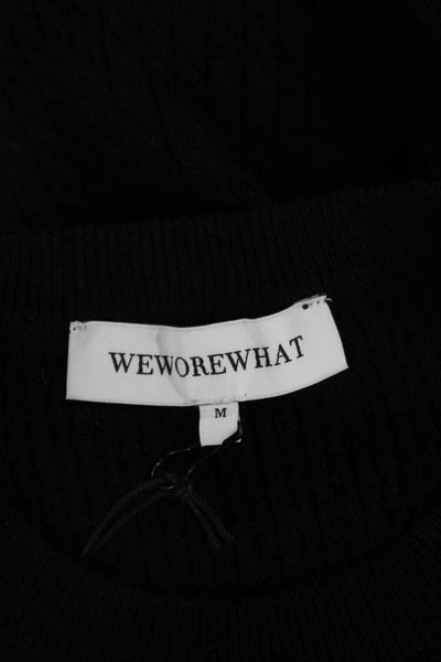 We Wore What Womens Black Crew Neck Pullover Sweater Size M