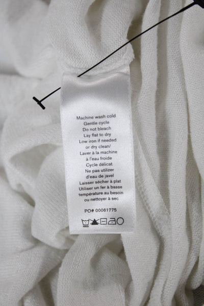Rag & Bone Womens White V-Neck Rayon Blend Short Sleeve T-Shirt Size M