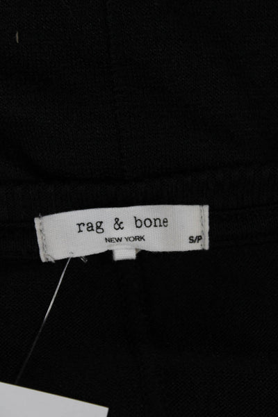 Rag & Bone Women Rayon Blend V-Neck Short Sleeve Pullover Black Size S