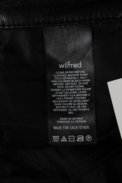 Wilfred Women Dress Pants Black Faux Leather Size 6