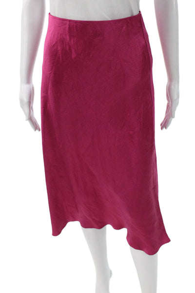 Babaton Womens A-Line Midi Acetate Skirt Pink Size 6