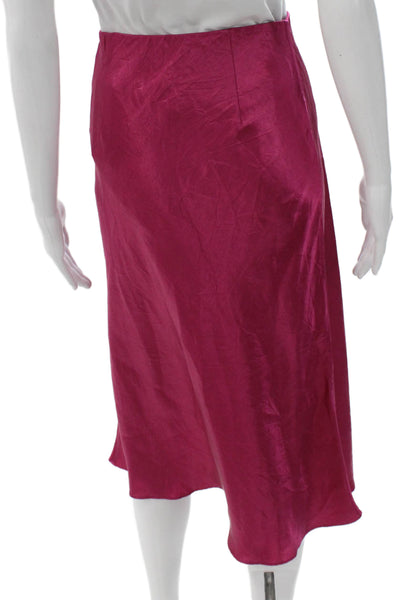 Babaton Womens A-Line Midi Acetate Skirt Pink Size 6