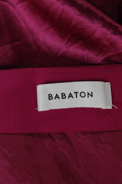 Babaton Womens A-Line Midi Acetate Skirt Pink Size 6