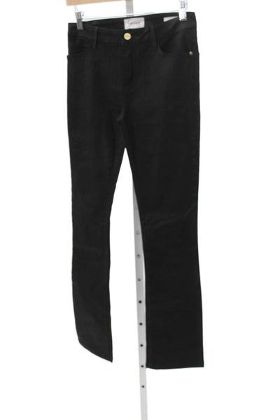 Frame Womens Black Skinny Jeans Mid Rise Size 26