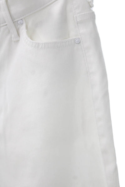 Mother Womens Ankle Jeans White Cotton Blend Size 27