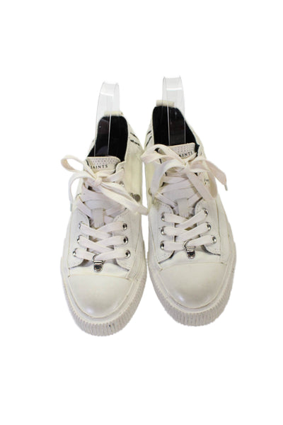 Allsaints Womens Casual Low Top Sneakers White Size 8