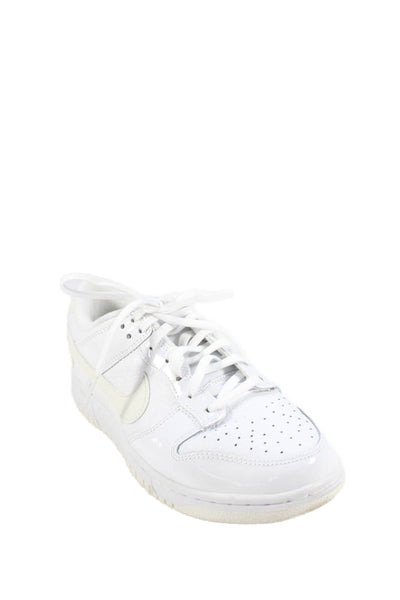 Nike Womens Leather Paneled Sneakers White Size 8.5