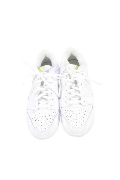 Nike Womens Leather Paneled Sneakers White Size 8.5